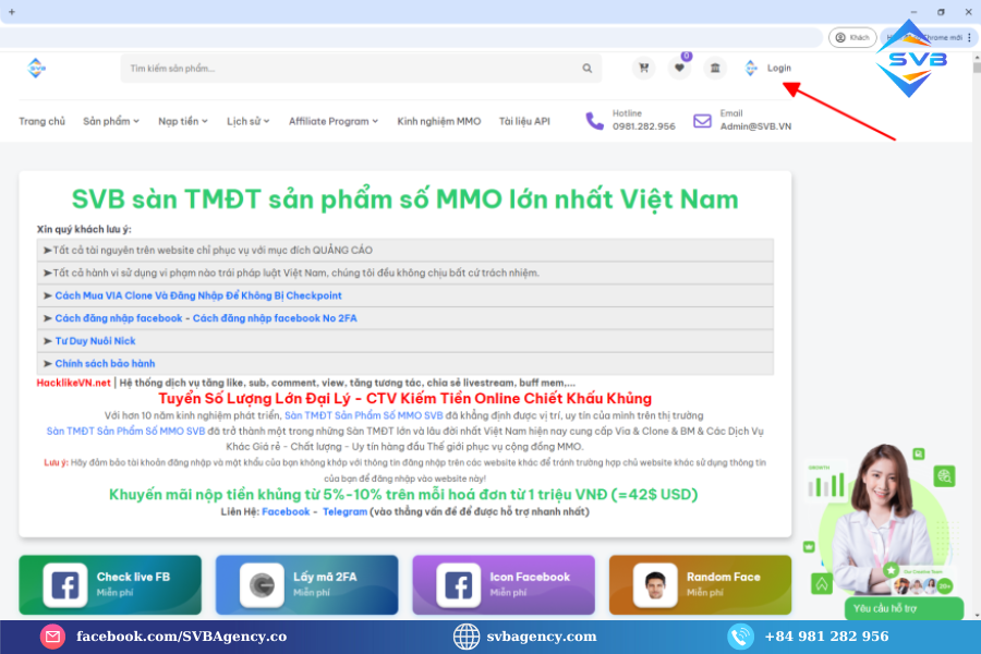 Cách đăng nhập sàn thương mại điện tử mmo